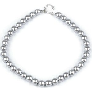 Perlový náhrdelník Varianta: 5 šedá světlá, Balení: 1 ks