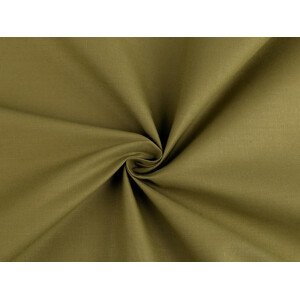 Bavlněná látka / plátno jednobarevná Varianta: 59 (80) zelená khaki stř., Balení: 1 m