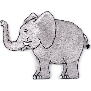 Nažehlovačka zvířata Varianta: 8 šedá světlá slon, Balení: 1 ks