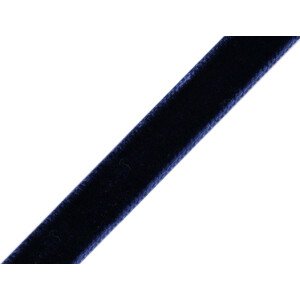 Sametová stuha šíře 9 mm Varianta: 6 modrá tmavá, Balení: 180 m