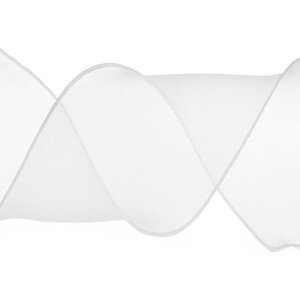 Organzová stuha s perleťovým leskem šíře 80 mm Varianta: 1 bílá perleť, Balení: 13.5 m