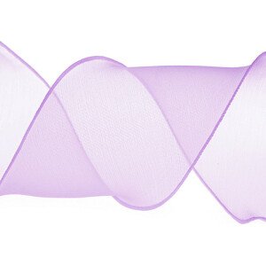 Organzová stuha s perleťovým leskem šíře 80 mm Varianta: 3 fialová nejsvětlejší perleť, Balení: 13.5 m