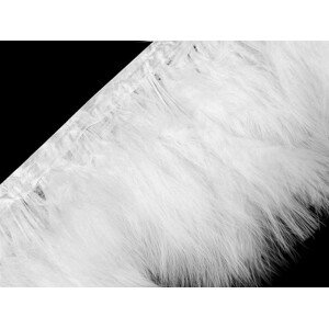 Prýmek - marabu peří šíře 17 cm Varianta: 1 bílá, Balení: 1 ks