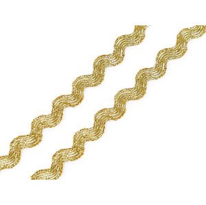 Prýmek / hadovka s lurexem šíře 5 mm Varianta: 2 zlatá, Balení: 81 m