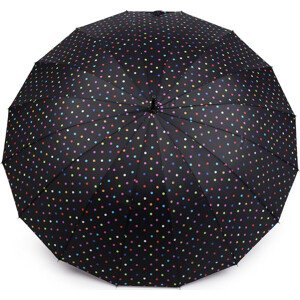 Velký rodinný deštník s puntíky Varianta: 4 černá, Balení: 1 ks