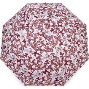 Dámský mini skládací deštník motýl Varianta: 1 bordó, Balení: 1 ks