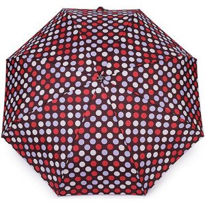 Dámský mini skládací deštník puntík Varianta: 1 červenohnědá, Balení: 1 ks
