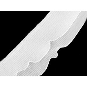 Volánek plisovaný šíře 78 mm Varianta: 1 bílá, Balení: 1 m