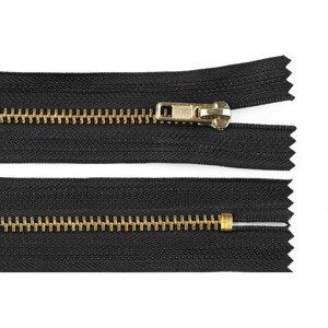 Kovový zip šíře 4 mm délka 18 cm kalhotový Varianta: 322 černá, Balení: 1 ks