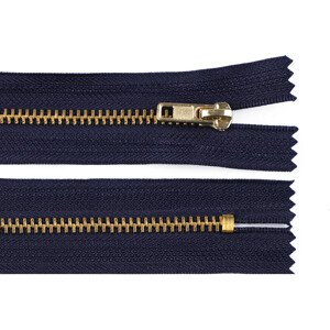 Kovový zip šíře 4 mm délka 18 cm kalhotový Varianta: 330 modrá tmavá, Balení: 1 ks