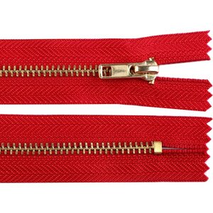 Kovový zip šíře 4 mm délka 16 cm kalhotový Varianta: 148 červená, Balení: 1 ks