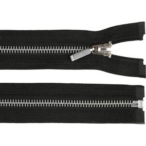 Kovový zip šíře 6 mm délka 75 cm Varianta: 322 černá, Balení: 1 ks
