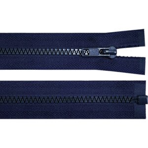Kostěný zip šíře 5 mm délka 80 cm bundový Varianta: 330 modrá tmavá, Balení: 1 ks