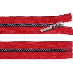 Duhový kostěný zip šíře 5 mm délka 40 cm Varianta: 148 červená, Balení: 1 ks