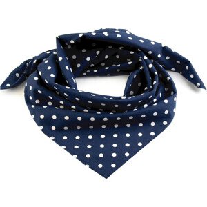 Bavlněný šátek s puntíky 65x65 cm Varianta: 19 (bsp065) modrá pařížská, Balení: 1 ks