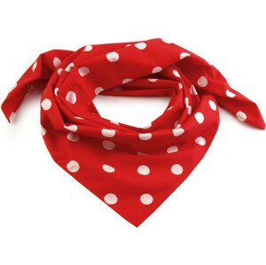 Bavlněný šátek s puntíky 65x65 cm Varianta: 38 (bsp078) červená, Balení: 1 ks