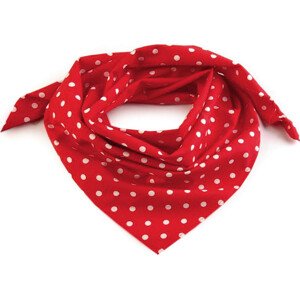 Bavlněný šátek s puntíky 65x65 cm Varianta: 8 (bsp053) červená, Balení: 1 ks
