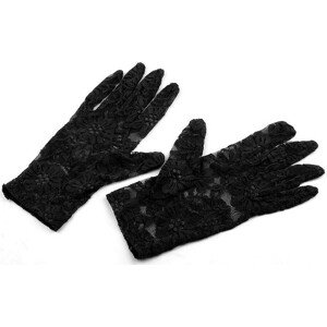 Společenské rukavice krajkové Varianta: 1 černá, Balení: 1 pár
