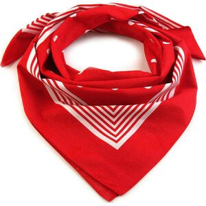 Bavlněný šátek s puntíky 70x70 cm Varianta: 1 červená, Balení: 1 ks