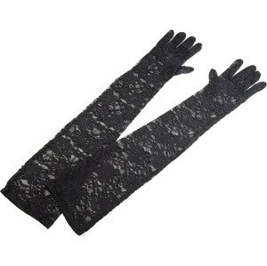 Dlouhé společenské rukavice krajkové Varianta: 3 (50cm) černá, Balení: 1 pár