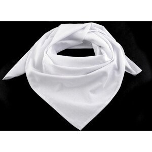 Bavlněný šátek jednobarevný 65x65 cm Varianta: 1 (bsp200) bílá, Balení: 1 ks