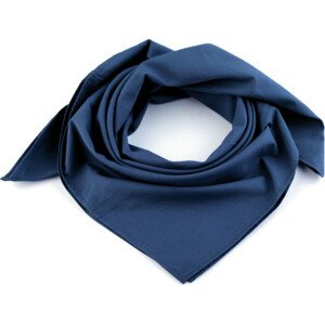 Bavlněný šátek jednobarevný 65x65 cm Varianta: 7 (bsp213) modrá pařížská, Balení: 1 ks