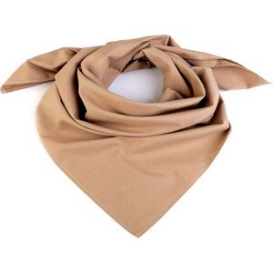 Bavlněný šátek jednobarevný 65x65 cm Varianta: 13 (bsp201) hnědá světlá, Balení: 1 ks