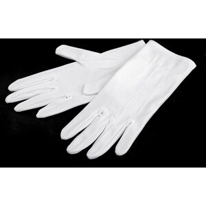 Společenské rukavice pánské, saténové Varianta: vel L bílá, Balení: 1 pár