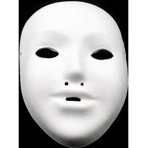 Maska na obličej dětská k domalování Varianta: bílá, Balení: 1 ks