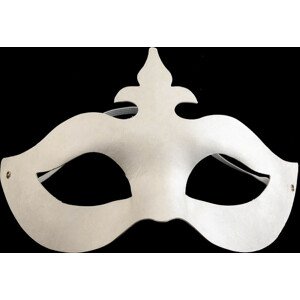 Karnevalová maska - škraboška k domalování Varianta: 2 bílá, Balení: 1 ks