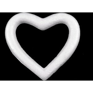 Srdce 10,5x11,5 cm polystyren Varianta: bílá, Balení: 1 ks