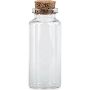 Skleněná lahvička s korkem 30x70 mm Varianta: transparent, Balení: 720 lahv.