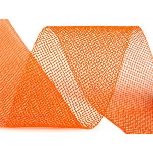 Modistická krinolína na vyztužení šatů a výrobu fascinátorů šíře 5 cm Varianta: 4 (CC08) oranžová, Balení: 41 m
