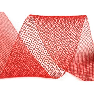 Modistická krinolína na vyztužení šatů a výrobu fascinátorů šíře 5 cm Varianta: 5 (CC07) červená, Balení: 41 m