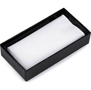 Bavlněný kapesníček do saka v krabičce Varianta: bílá, Balení: 1 ks