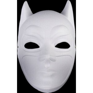 Karnevalová maska - škraboška k domalování Varianta: 3 bílá Batman, Balení: 1 ks