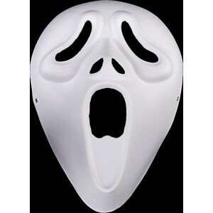 Karnevalová maska - škraboška k domalování Varianta: 4 bílá Vřískot, Balení: 1 ks