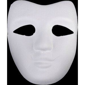 Maska na obličej k domalování Varianta: bílá, Balení: 1 ks