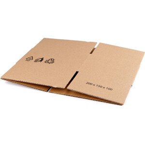 Kartonová krabice 20x15x10 cm Varianta: hnědá přírodní, Balení: 1 ks