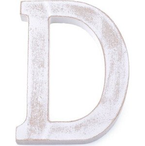 Dřevěná písmena abecedy vintage Varianta: 4 "D" bílá přírodní, Balení: 1 ks