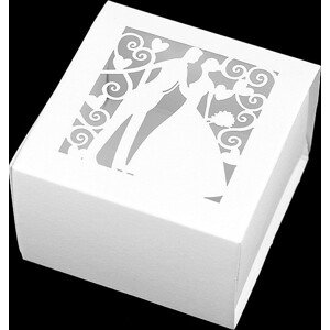 Papírová krabička svatební Varianta: 3 bílá, Balení: 2 ks