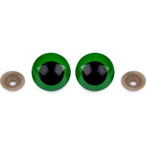 Oči velké s pojistkou Ø30 mm Varianta: 2 zelená, Balení: 20 sada