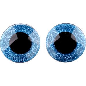 Oči velké s glitry s pojistkou Ø40 mm Varianta: 3 modrá, Balení: 12 sada