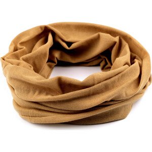 Multifunkční šátek pružný, bezešvý, jednobarevný Varianta: 3 béžová tm., Balení: 1 ks