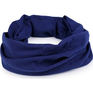 Multifunkční šátek pružný, bezešvý, jednobarevný Varianta: 4 modrá tmavá, Balení: 1 ks