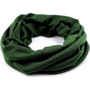 Multifunkční šátek pružný, bezešvý, jednobarevný Varianta: 16 zelená tm., Balení: 10 ks