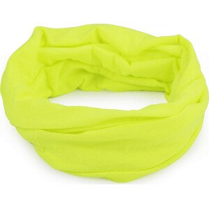 Multifunkční šátek pružný, bezešvý, jednobarevný Varianta: 19 žlutá neon, Balení: 10 ks