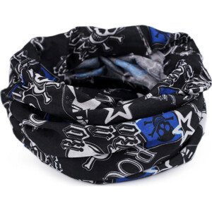 Multifunkční šátek pružný, bezešvý lebky Varianta: 6 černo-modrá, Balení: 1 ks