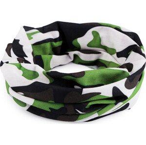Multifunkční šátek pružný, bezešvý maskáčový Varianta: zelená maskáčová, Balení: 1 ks