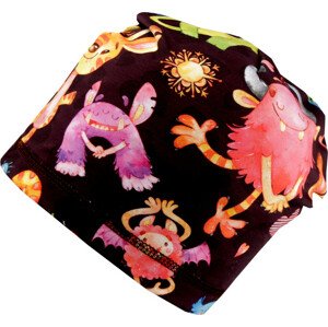 Dětská bavlněná čepice na jaro a podzim Varianta: 10 fialová temná příšerky, Balení: 1 ks